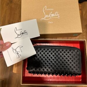 Christian Louboutin Spiked Black Wallet